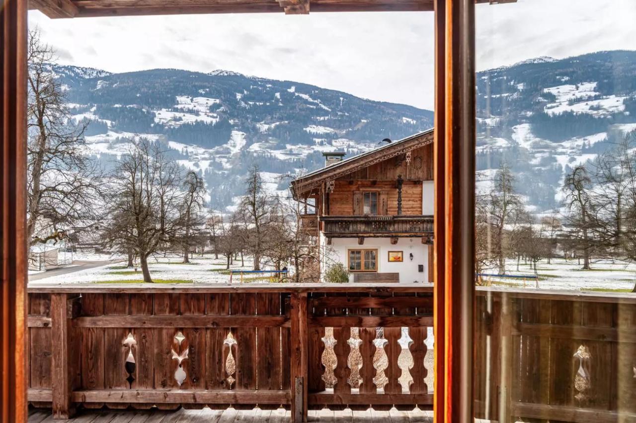 שטום Ferienwohnung Platzhirsch Panorama View Balkon, Gartensauna, Garten, Grillplatz מראה חיצוני תמונה